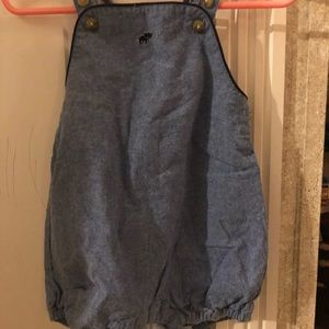 Janie & Jack Denim Elephant Bubble